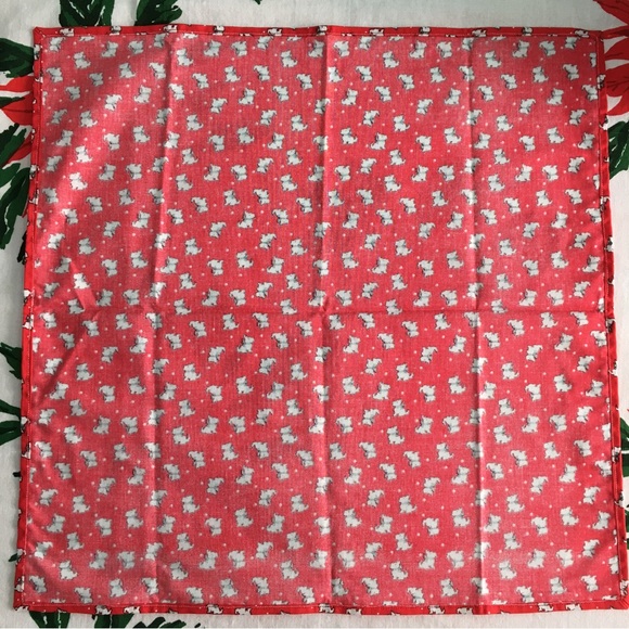 Handmade Retro Style Scottie Dog Holiday Napkins, Set of 2 - Picture 10 of 13